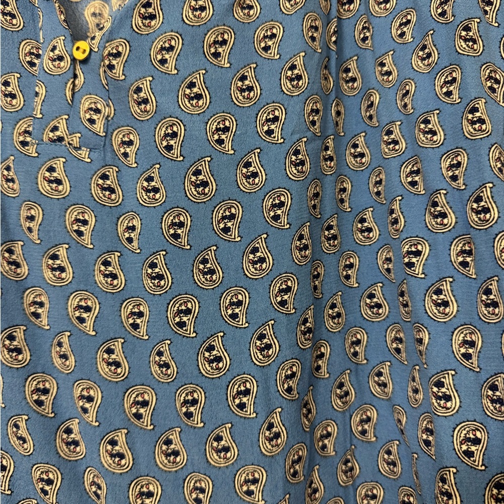 Loft Blue Blouse With Patterned Design - image 4